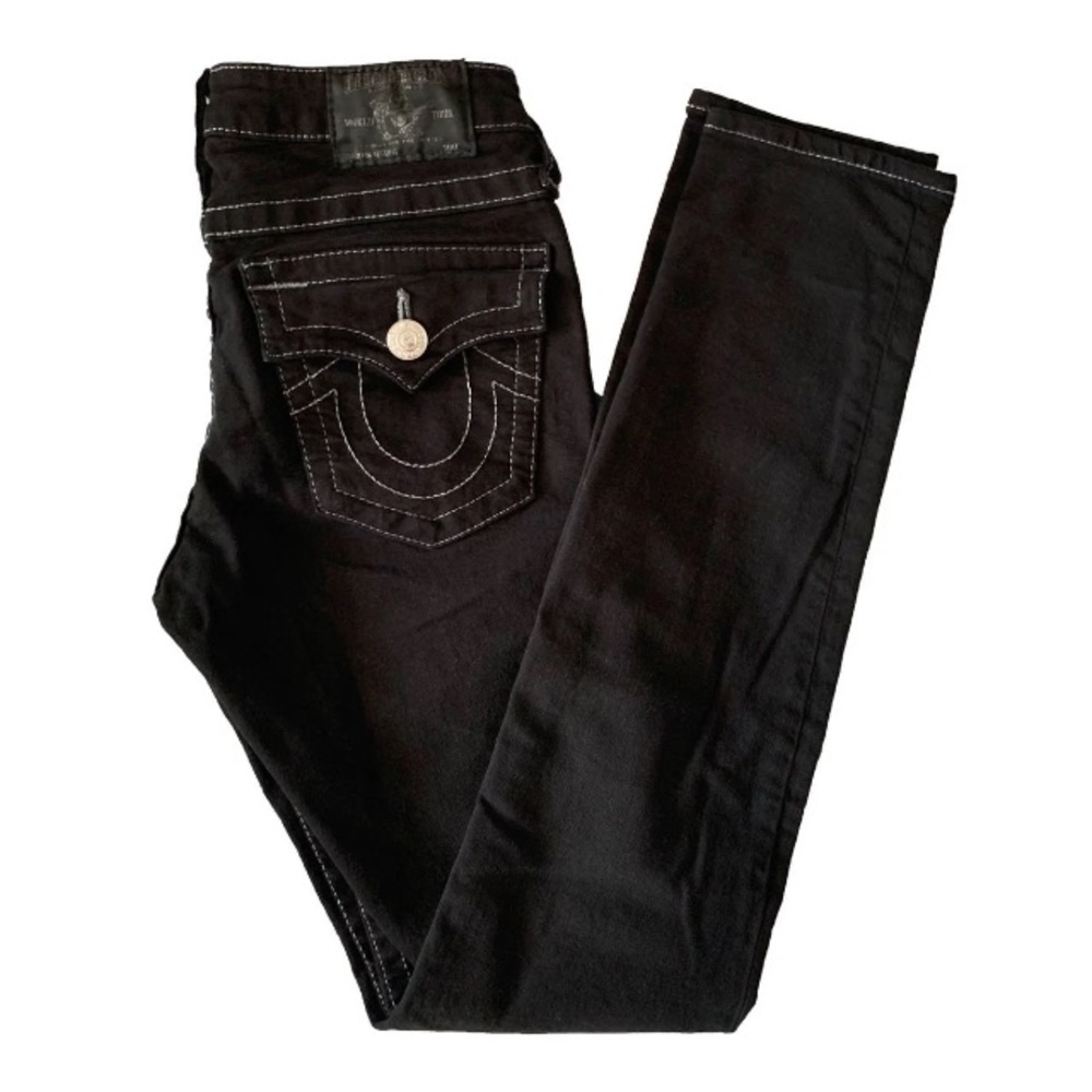 SOLD - True Religion Black Skinny Denim